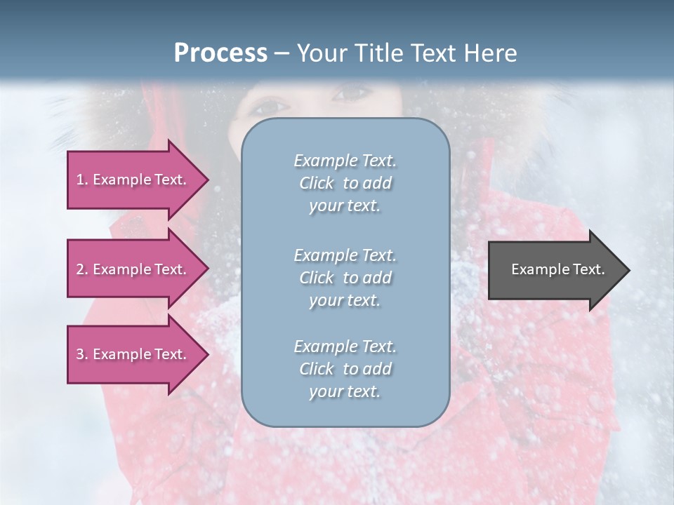 Female Ice Face PowerPoint Template