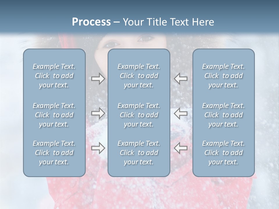 Female Ice Face PowerPoint Template