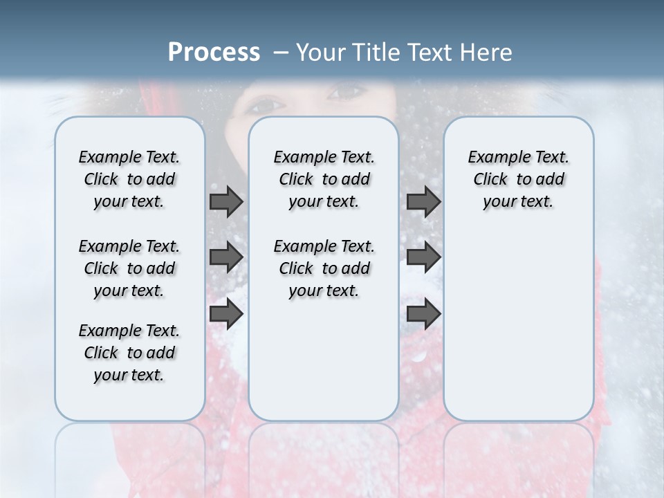 Female Ice Face PowerPoint Template