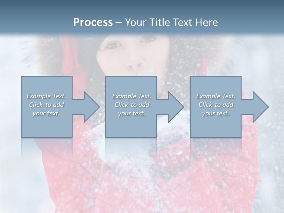 Female Ice Face PowerPoint Template