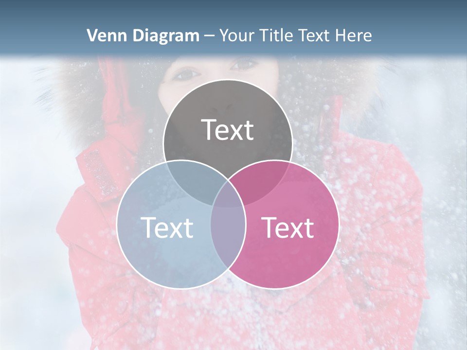 Female Ice Face PowerPoint Template