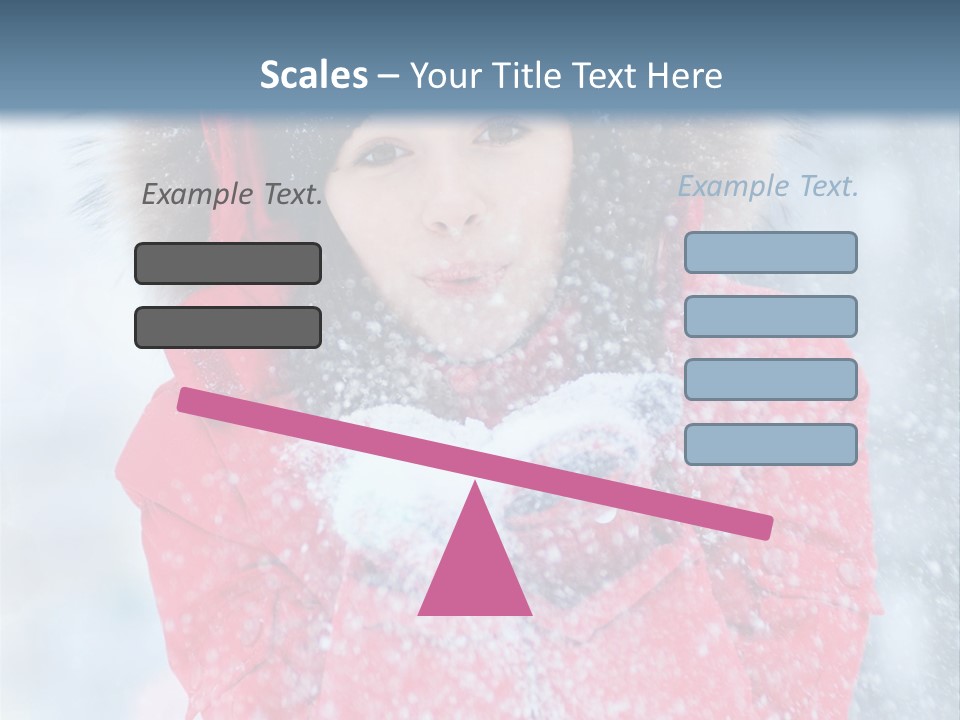 Female Ice Face PowerPoint Template