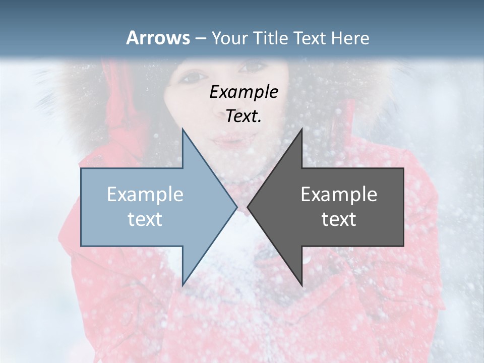 Female Ice Face PowerPoint Template