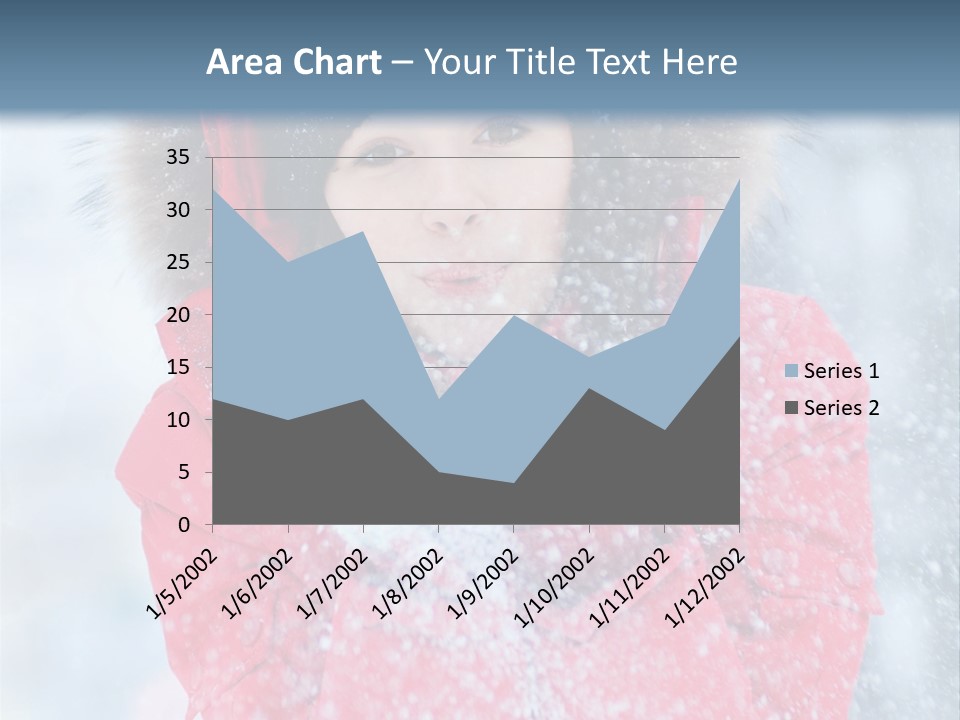 Female Ice Face PowerPoint Template