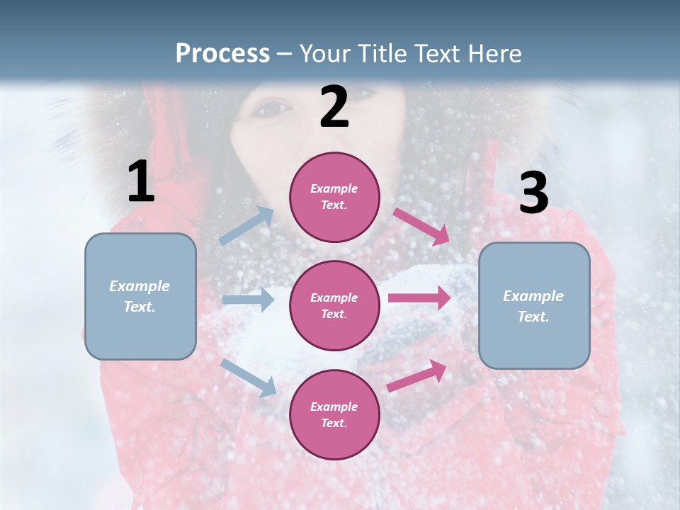 Female Ice Face PowerPoint Template