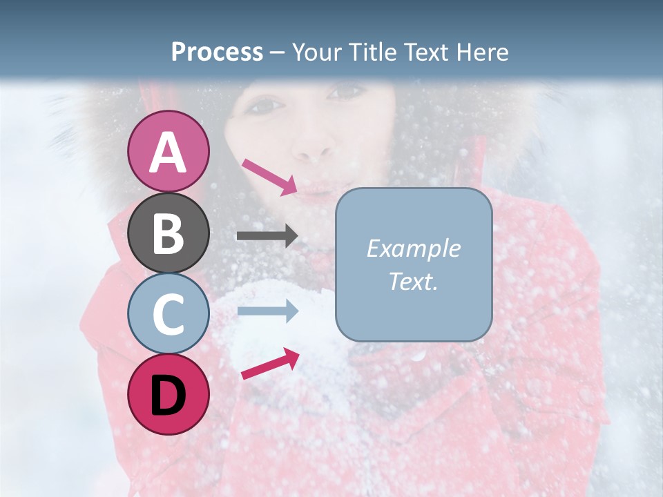Female Ice Face PowerPoint Template