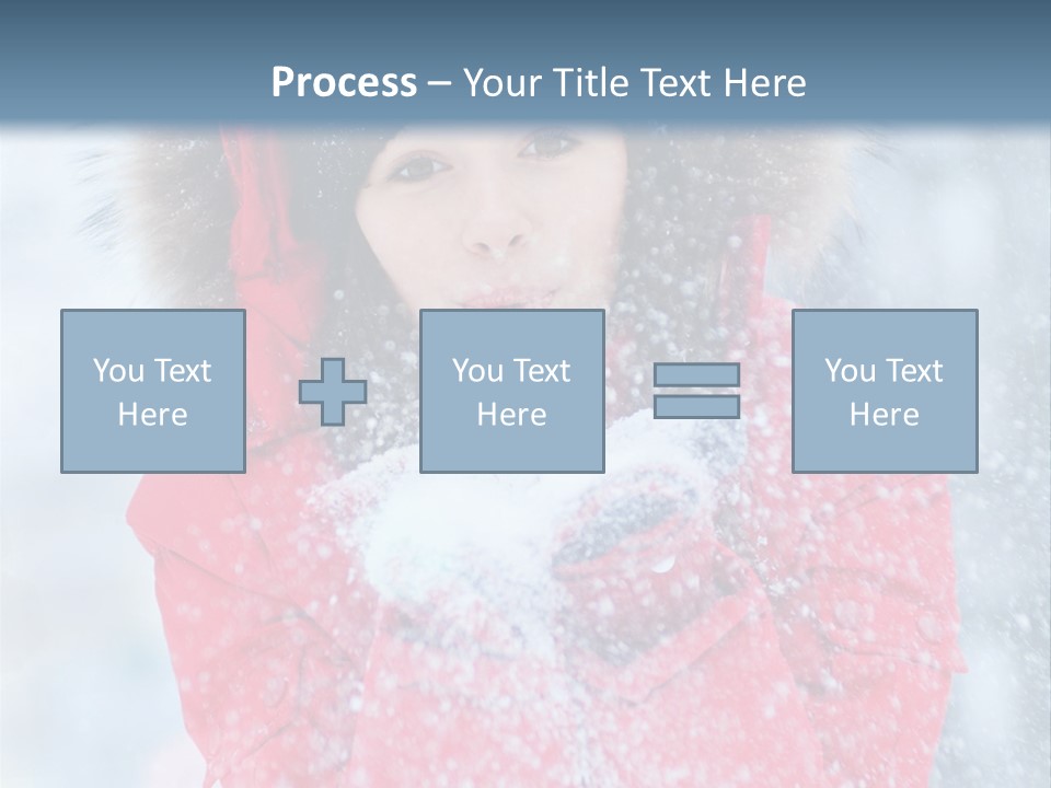 Female Ice Face PowerPoint Template