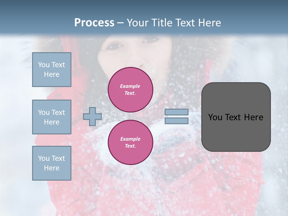 Female Ice Face PowerPoint Template