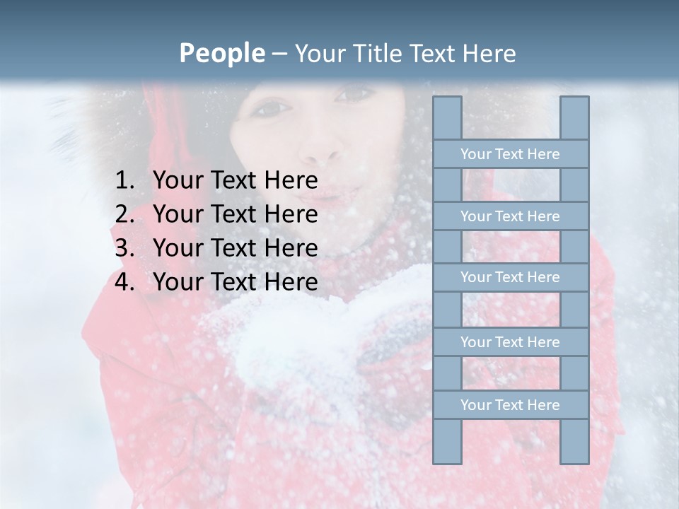 Female Ice Face PowerPoint Template