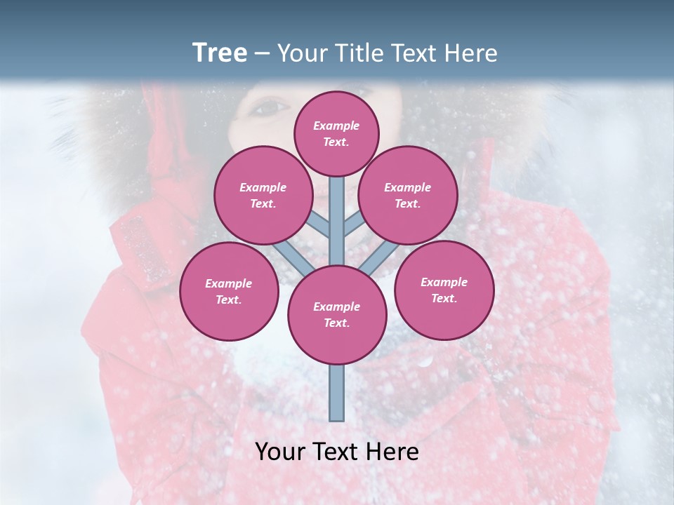 Female Ice Face PowerPoint Template