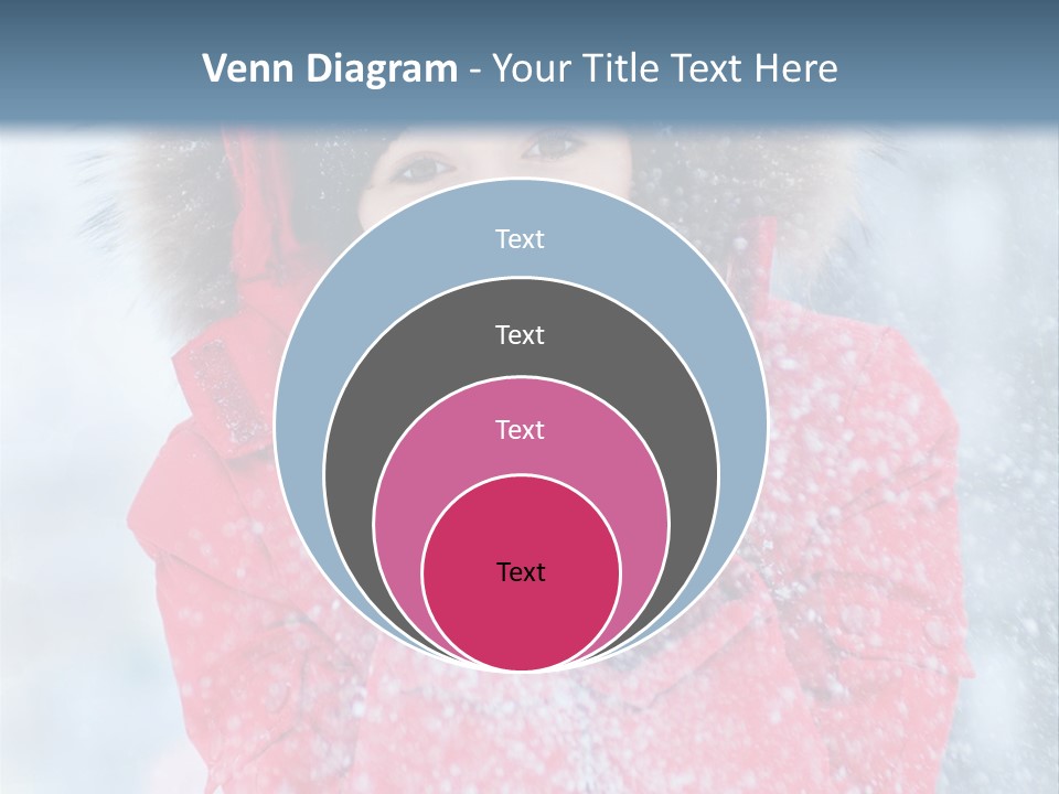 Female Ice Face PowerPoint Template