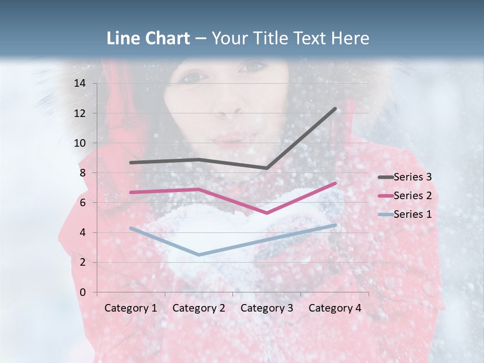 Female Ice Face PowerPoint Template