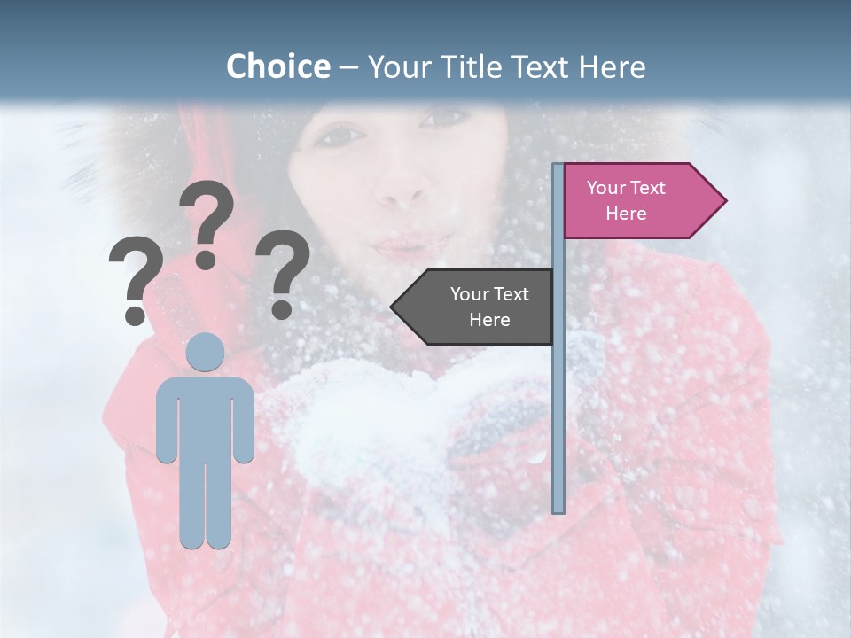 Female Ice Face PowerPoint Template