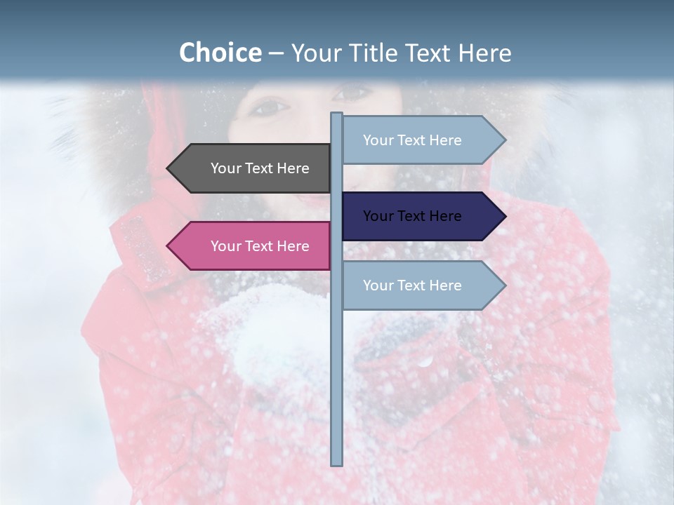Female Ice Face PowerPoint Template