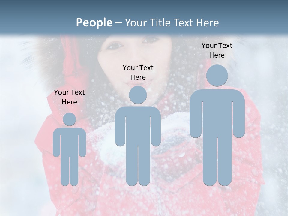 Female Ice Face PowerPoint Template