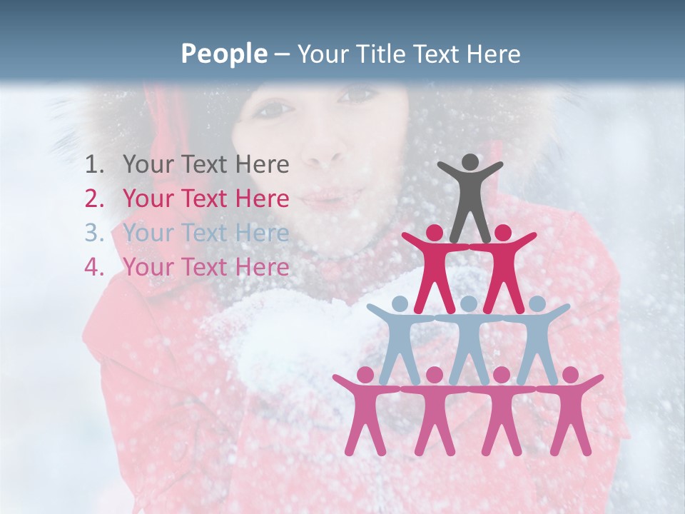 Female Ice Face PowerPoint Template