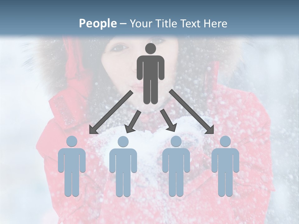 Female Ice Face PowerPoint Template