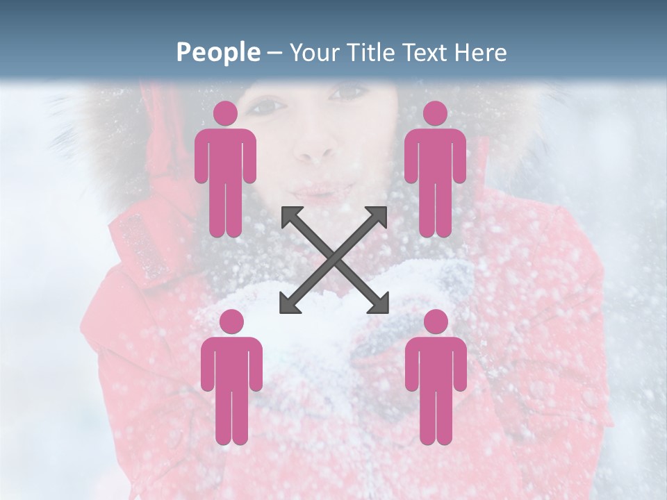 Female Ice Face PowerPoint Template