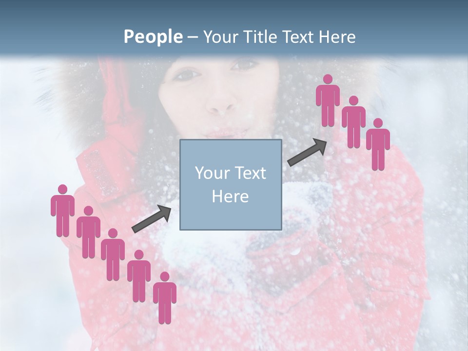 Female Ice Face PowerPoint Template