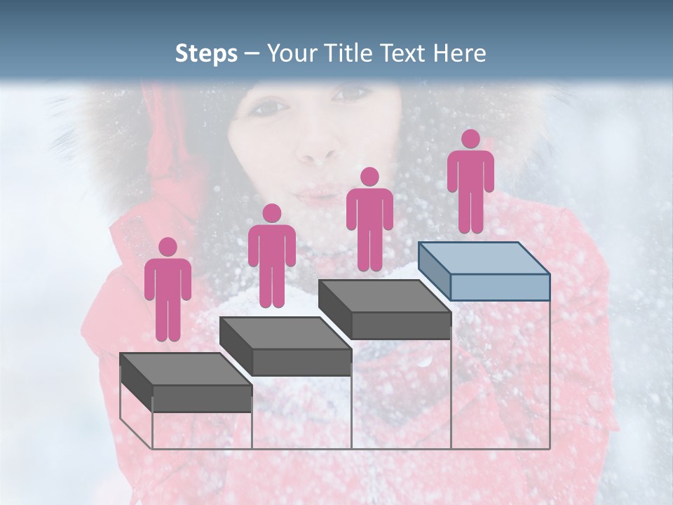 Female Ice Face PowerPoint Template