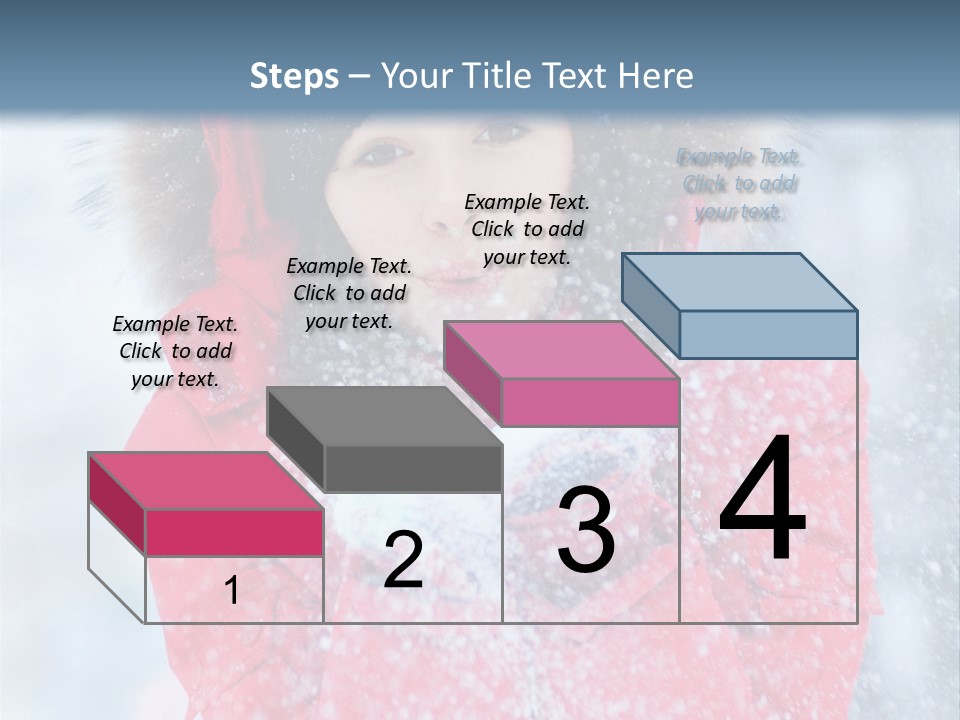 Female Ice Face PowerPoint Template