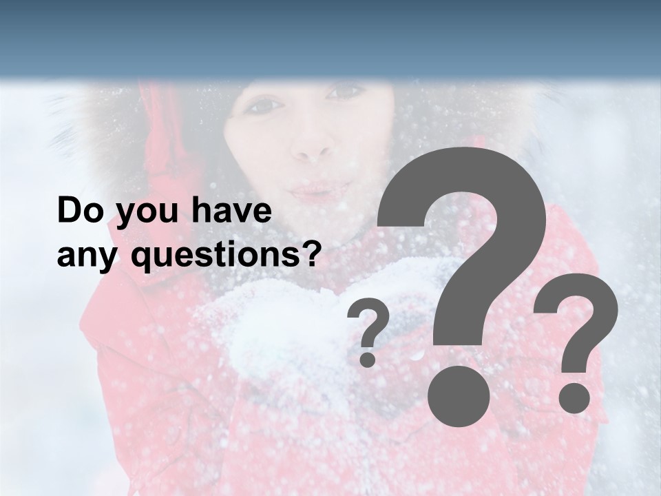 Female Ice Face PowerPoint Template