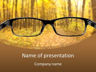 Optics White Yellow PowerPoint Template