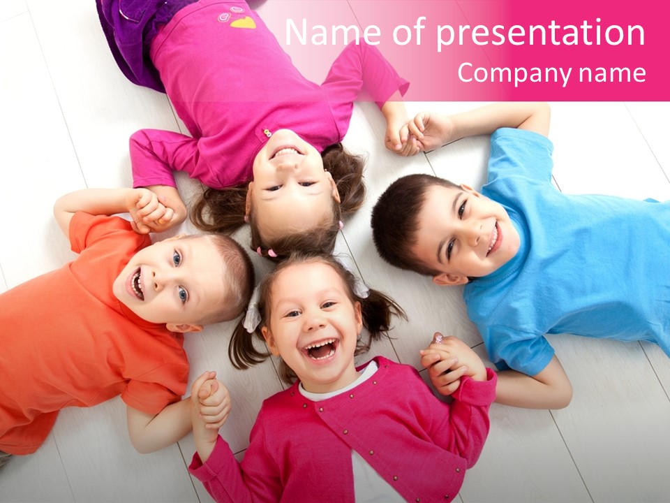 Multi Laughing Little PowerPoint Template