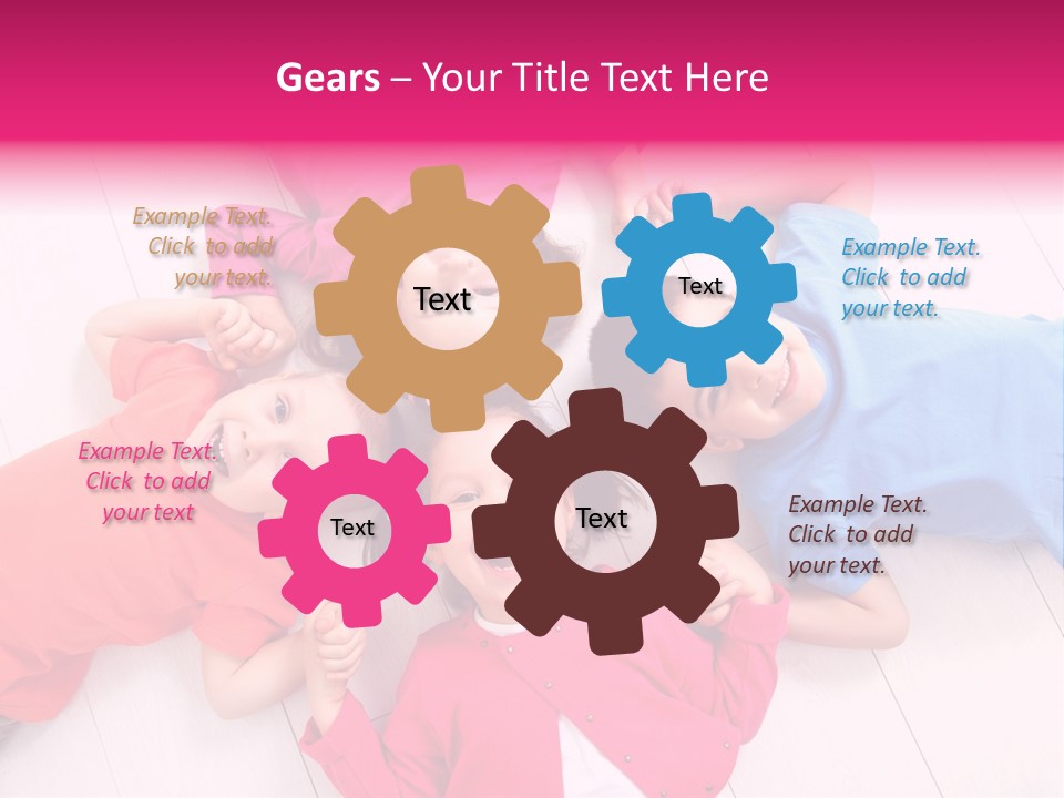 Multi Laughing Little PowerPoint Template