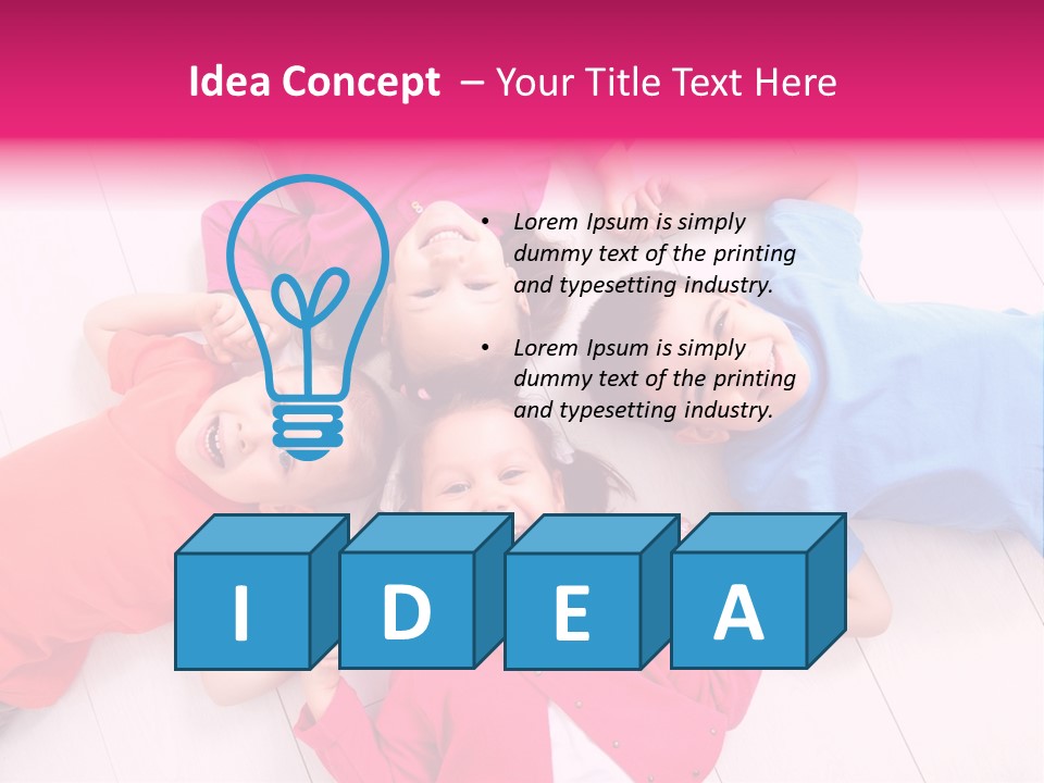 Multi Laughing Little PowerPoint Template