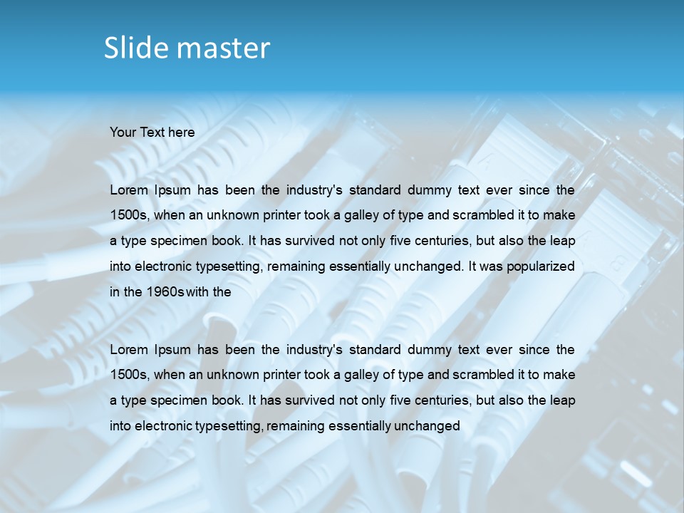 Computer Server Equipment PowerPoint Template