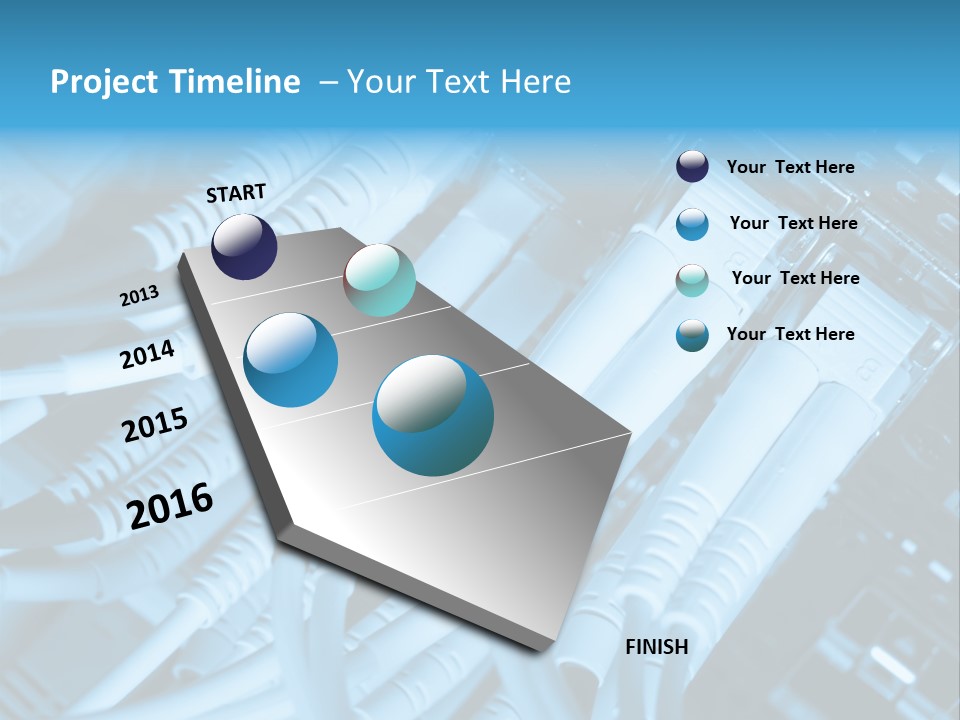 Computer Server Equipment PowerPoint Template