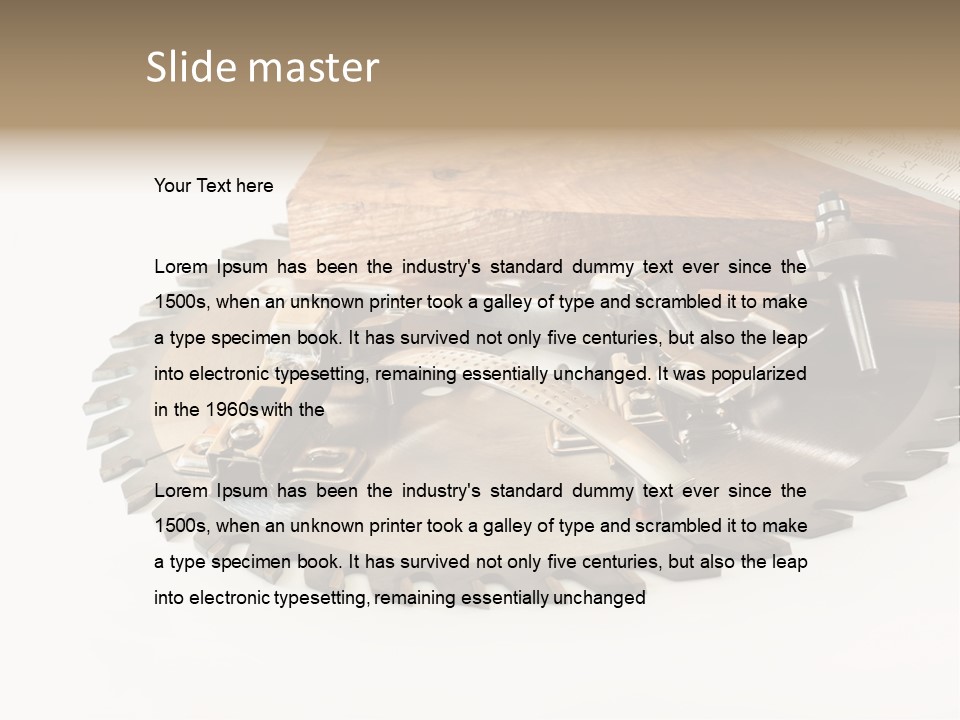 Electric Improvement Wood PowerPoint Template