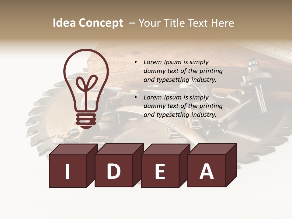 Electric Improvement Wood PowerPoint Template