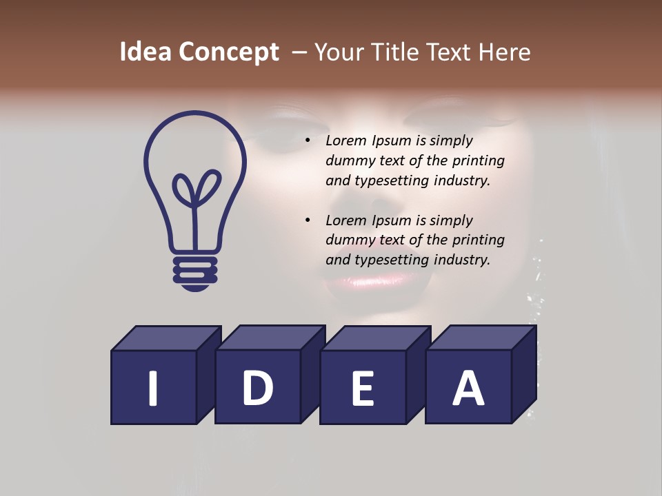 Eyes Curly Dark PowerPoint Template