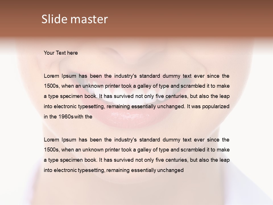 Cosmetics Woman Lips PowerPoint Template