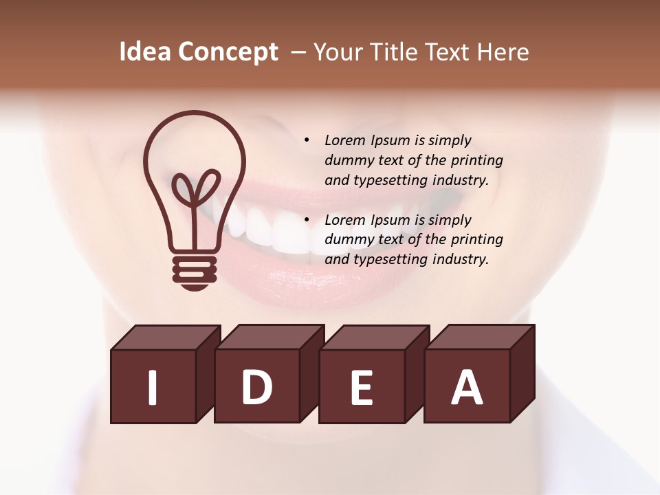 Cosmetics Woman Lips PowerPoint Template