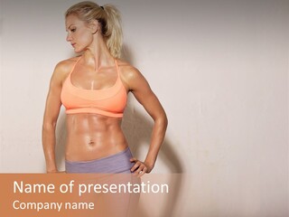 Abs Gym Woman PowerPoint Template