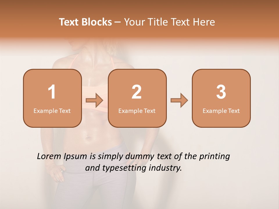 Abs Gym Woman PowerPoint Template