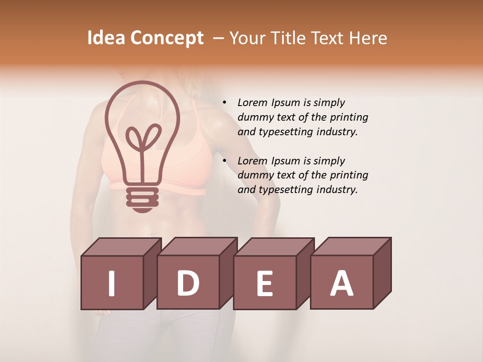 Abs Gym Woman PowerPoint Template