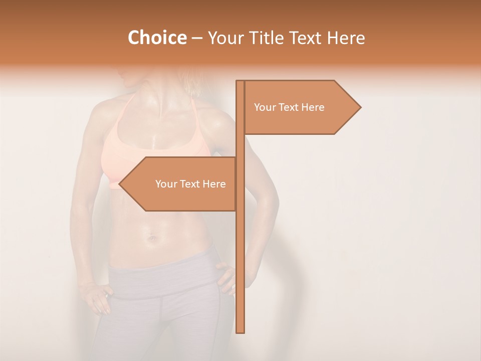 Abs Gym Woman PowerPoint Template