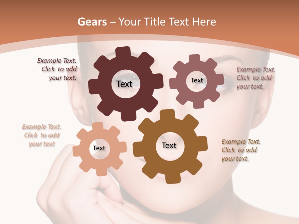 Caucasian One Person Touch PowerPoint Template