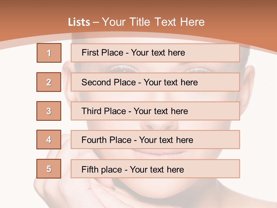 Caucasian One Person Touch PowerPoint Template