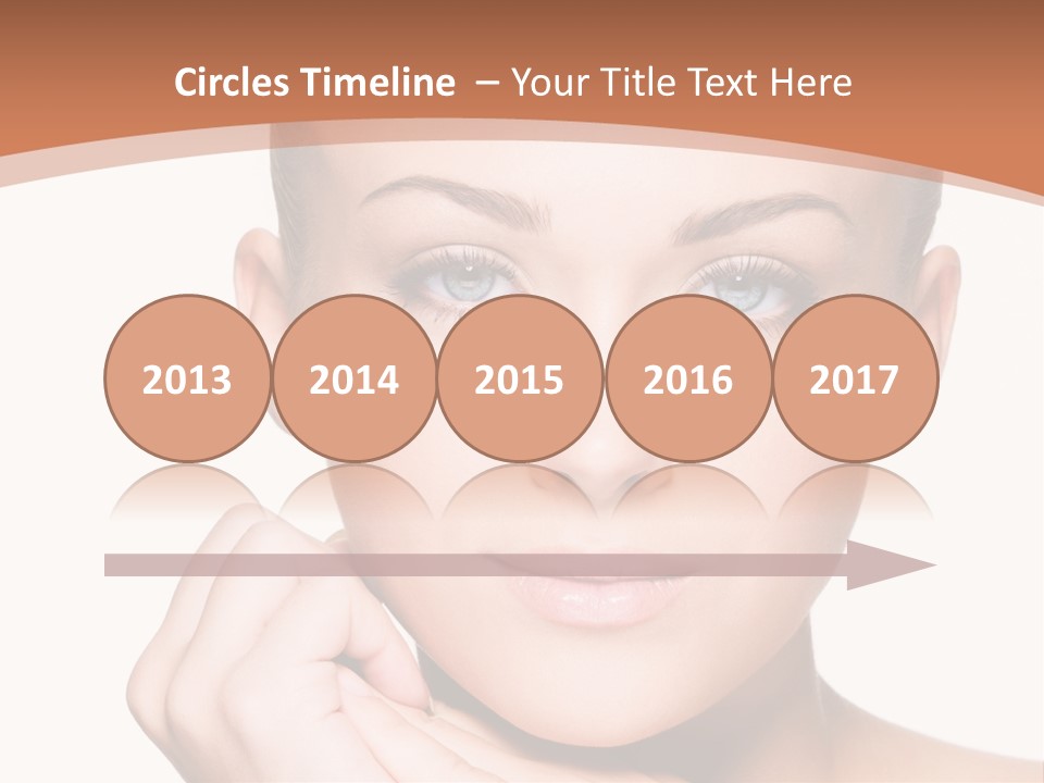 Caucasian One Person Touch PowerPoint Template