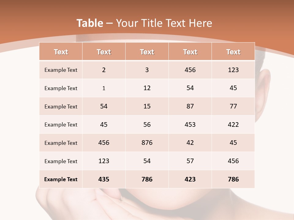 Caucasian One Person Touch PowerPoint Template