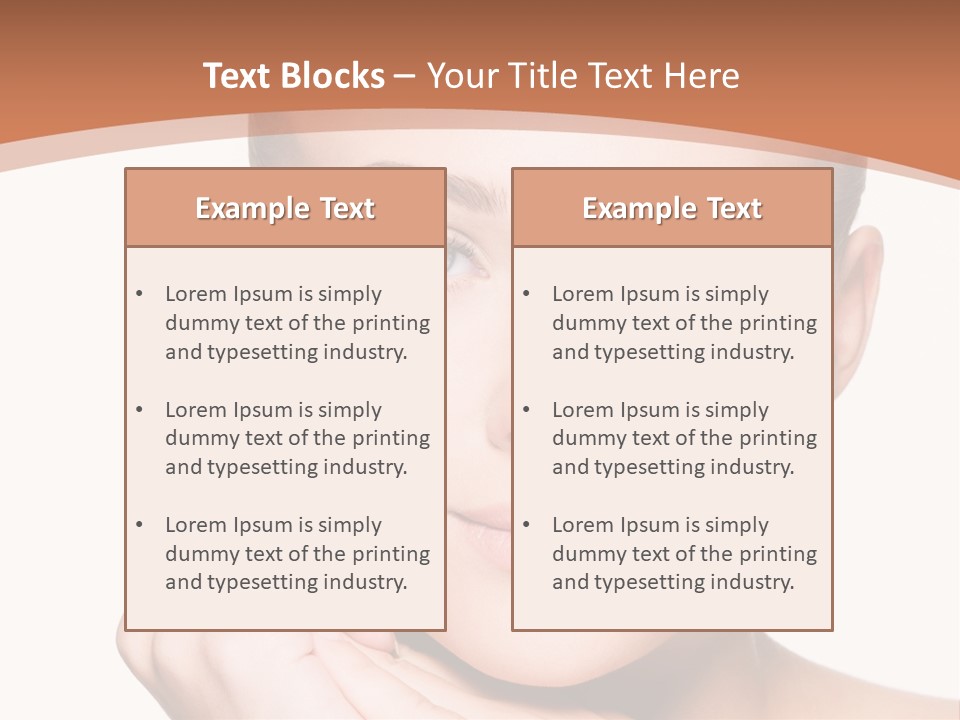 Caucasian One Person Touch PowerPoint Template