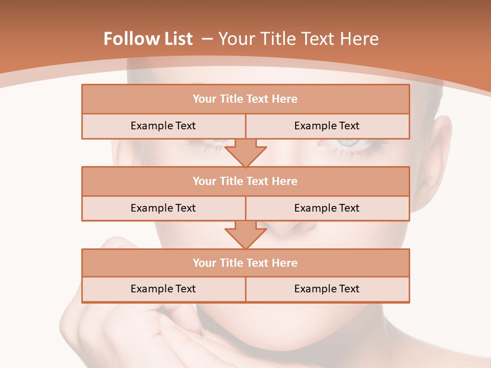 Caucasian One Person Touch PowerPoint Template