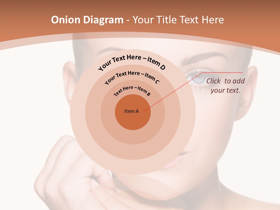 Caucasian One Person Touch PowerPoint Template