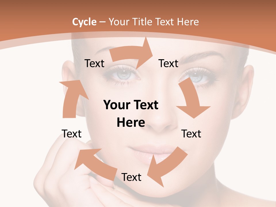 Caucasian One Person Touch PowerPoint Template