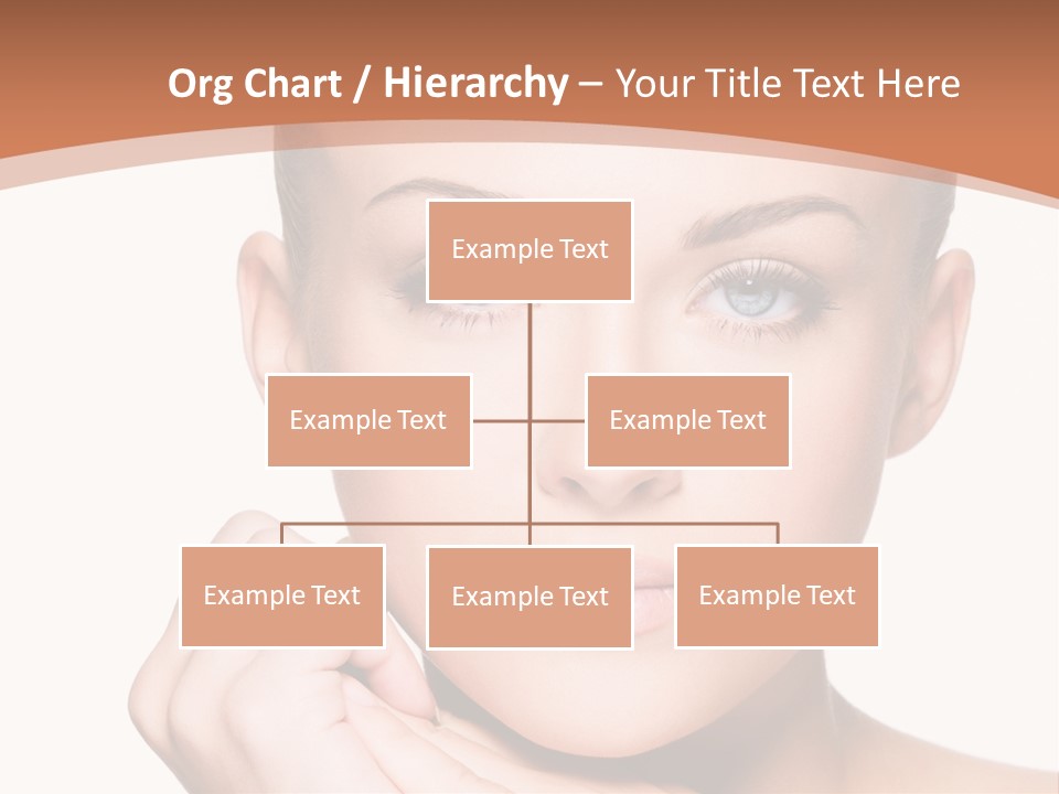 Caucasian One Person Touch PowerPoint Template